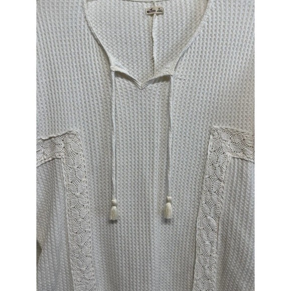 Hollister Women's Waffle Knit Blouse Size XS Short Dolman Sleeve - Picture 7 of 9